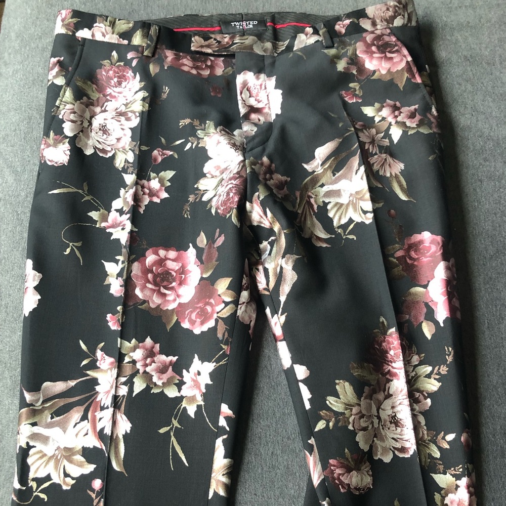 Men’s floral dress pants. Never worn.